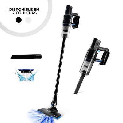 VORTEX Aspirateur Balai 2 En 1 Filaire Avec Filtre Hepa F10  Noir