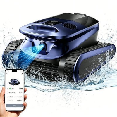 SEAUTO Aspirateur robot de piscine sans fil 240Min&300m&sup2; d'Autonomie