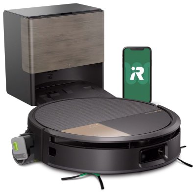 IROBOT Aspirateur robot  Roomba Max 705 Combot Robot + AutoWash dock, Noir 