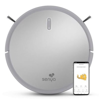 SENYA Aspirateur robot laveur connect&eacute; My Little Robot Coloris Gris