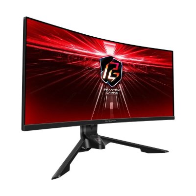 ASROCK  Pg34wq15r3a 34&acute;&acute; Wqhd Ips Led 165hz Curved Gaming Monitor Rouge