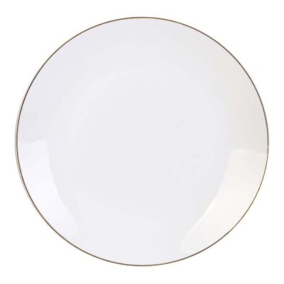 Assiette en porcelaine avec liser&eacute; dor&eacute; assiette plate - 26 cm
