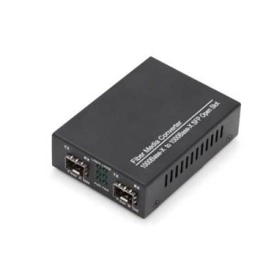 DIGITUS Assmann multi/singlemode mediaconverter gigabit 850nm 1310nm 1550nm(sm) noir