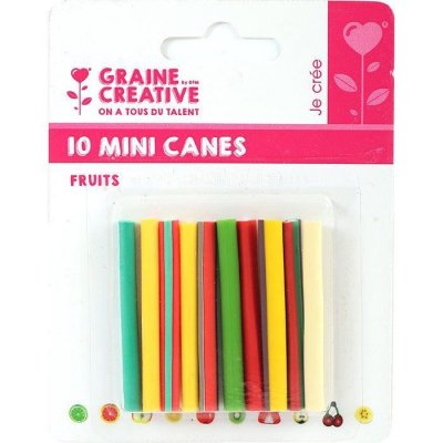 GRAINE CR Assortiment 10 Mini Canes Fruits 50x5mm