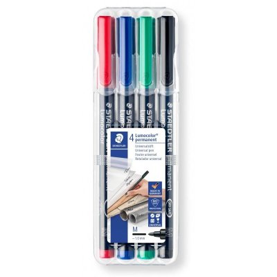 STAEDTLER Assortiment Marqueur Lumocolor Trait L:0.8 Mm Pochette De 4