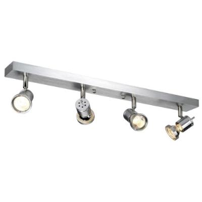 SLV Asto 4 applique et plafonnier, alu bross&eacute;, 4x GU10 max. 75W - Blanc