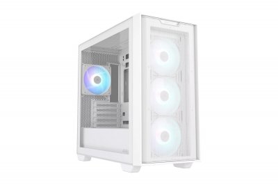 ASUS  A21 Plus A21 PLUS TG ARGB - Bo&icirc;tier mini tour - Blanc - RGB - Fen&ecirc;tre