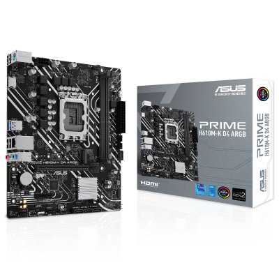 ASUS PRIME H610M-K D4 ARGB Intel H610 LGA 1700 micro ATX