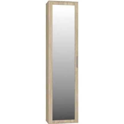ATARA - Armoire d'entr&eacute;e avec grand miroir - 180x50x35 cm - Deux Sonoma