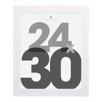 PARIS PRIX Atmosphera - Cadre photo Blanc pour Photo 24 x 30 cm - Blanc