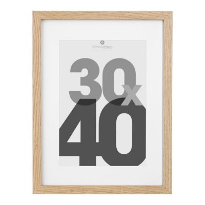 ATMOSPHERA CREATEUR D INTERIEUR Atmosphera - Cadre photo en Bois Naturel pour Photo 30 x 40 cm - Beige