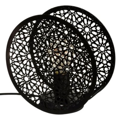 ATMOSPHERA  Cr&eacute;ateur d'int&eacute;rieur - Lampe &agrave; Poser Ronde Lonzo 22cm Noir