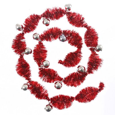 ATMOSPHERA  - Guirlande de no&euml;l Pompon - 12 boules - 200 - Argent