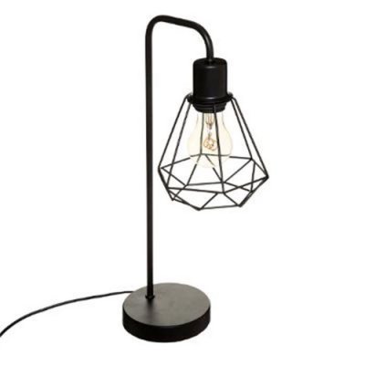 ATMOSPHERA  - Lampe &agrave; poser en M&eacute;tal filaire Noir H 46 cm - Noir