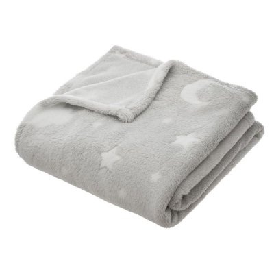 Atmosphera - Plaid Doux et Phosphorescent 150 x 125 cm Coloris Gris