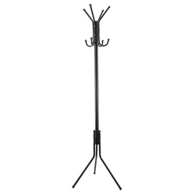Atmosphera - Porte manteau en m&eacute;tal 8 crochets - H. 176 cm - Noir