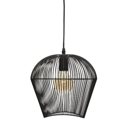 ATMOSPHERA  Suspension filaire ""Jena pouces noire, m&eacute;tal D26 cm
