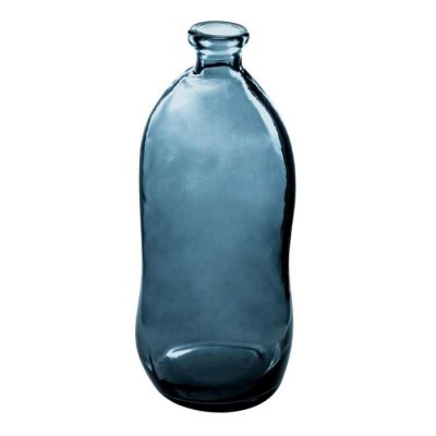 PARIS PRIX Atmosphera - Vase bouteille en verre recycl&eacute; h 73 Bleu Bleu