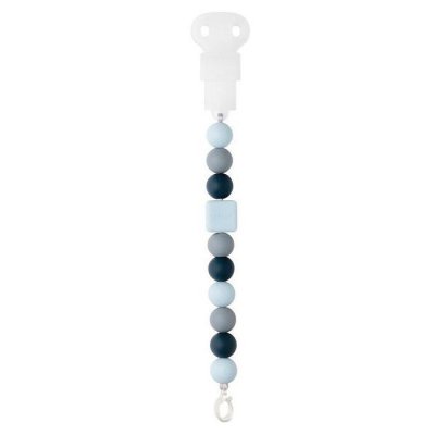  Attache Sucette Silicone - Bleu Et Gris - Nattou