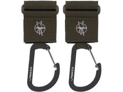LASSIG Attaches poussette pour sac &agrave; langer avec mousqueton Casual Olive