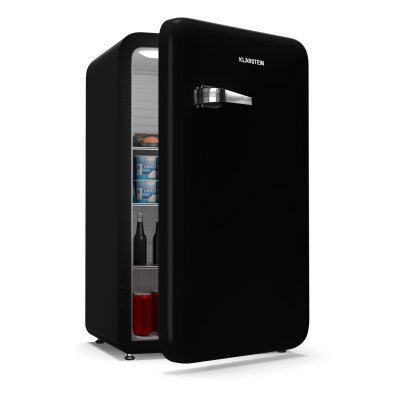 KLARSTEIN Audrey Evo R&eacute;frig&eacute;rateur 112 L silencieux compact Mini frigo Mini bar Design r&eacute;tro Noir