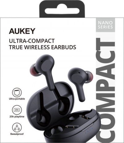 AUKEY  Ultra Compact True Wireless Headphones Noir