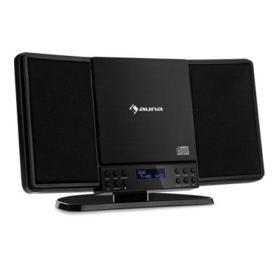 AUNA  v14-dab cha&icirc;ne st&eacute;r&eacute;o verticale lecteur cd tuner dab+ / fm bluetooth - noir 