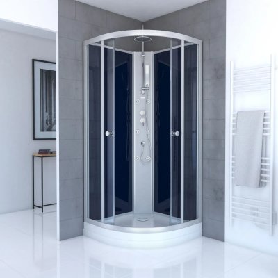 AURLANE  - Cabine de douche 1/4 de cercle - 85x85x225cm - nighty