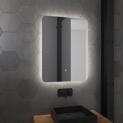 AURLANE  - Miroir salle de bain led auto-&eacute;clairant atmosphere 60x80cm