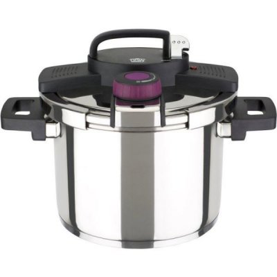 GSW Autocuiseur Induction Easy Click 6 L 22 cm Acier massif 18 10