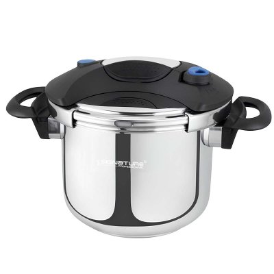 SIGNATURE Autocuiseur - ROSENBERG - 9L - Inox - Antiadh&eacute;sif - Tous feux avec soupape de s&eacute;curit&eacute;