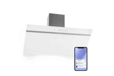 KLARSTEIN Ava 90 Hotte D'aspiration 90 Cm Hotte Murale Wifi A++ 515 M&sup3;/h Tactile