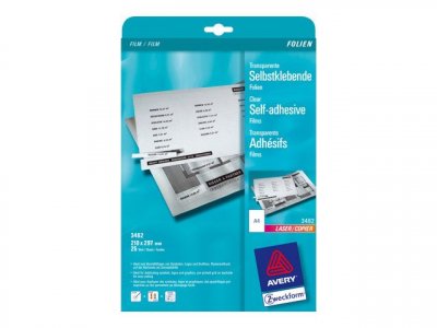 AVERY DENNISON Avery - A4 (210 x 297 mm) 25 unit&eacute;s feuille transparente