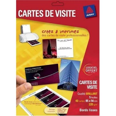 AVERY  Cartes de visite 85x54 mm