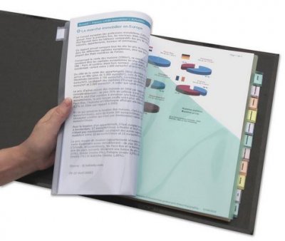 AVERY  Intercalaires &agrave; onglets personnalisables en polypropyl&egrave;ne maxi A4+, 12 touches