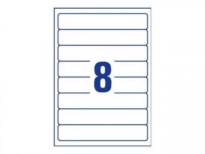 AVERY DENNISON Avery L6060 - Blanc - 34 x 192 mm 200 unit&eacute;s (25 feuille(s) x 8) &eacute;tiquettes pour dossiers