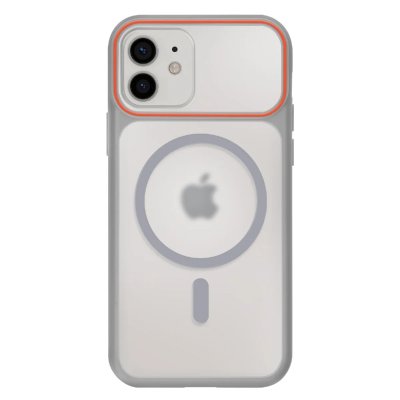 AVIZAR  Coque pour iPhone 12 / 12 Pro MagSafe Bimati&egrave;re Dos Rigide Gris