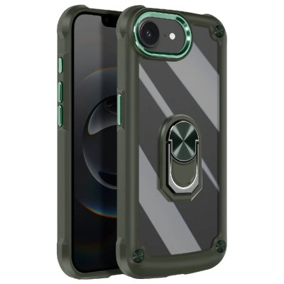 AVIZAR  Coque pour iPhone 16e Bague Magn&eacute;tique Support Vid&eacute;o Vert