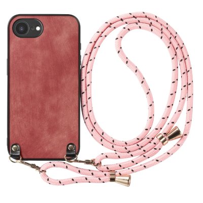 AVIZAR  Coque pour iPhone 16e Cordon D&eacute;tachable Rose