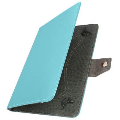 AVIZAR  Etui &agrave; Rabat Effet Cuir avec Languette Magn&eacute;tique Bleu pour Tablette 10