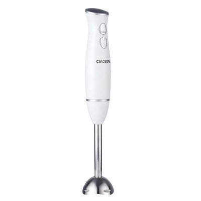AVIZAR  Mixeur Plongeant Multifonction 300W avec Pied en Acier Inoxydable Blanc