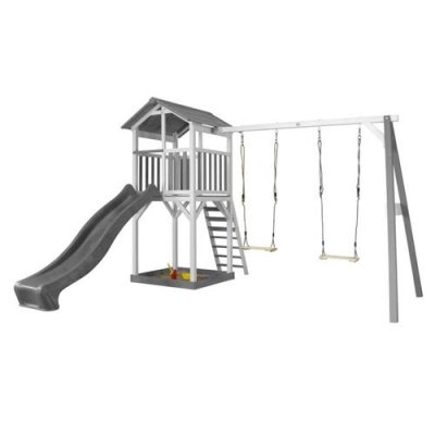 AXI  Beach Tower With Single Swing Grey/White - Toboggan Gris