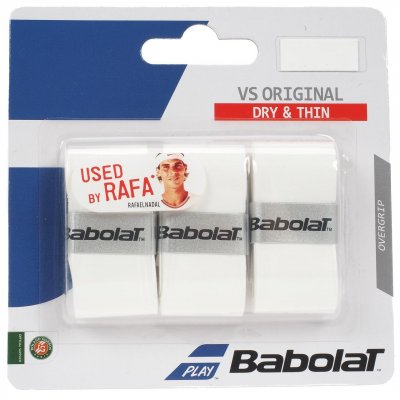BABOLAT  VS Grip Orginal Grips Tennis Badminton Squash, white,