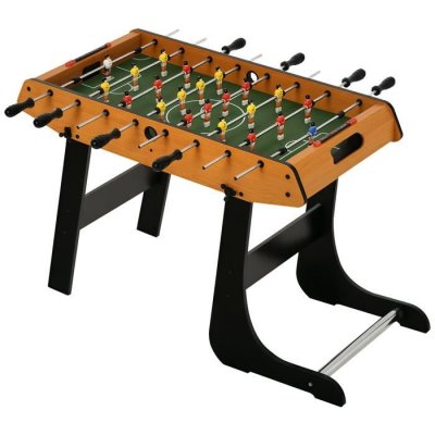 HOMCOM Baby-foot table pliable mdf imitation bois noir