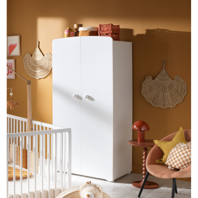 BABY PRICE  New Basic Armoire Chambre b&eacute;b&eacute; 2 Portes