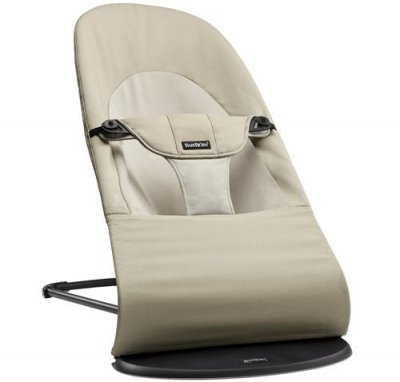 BABYBJORN BabyBj&ouml;rn Transat Balance Soft,Cadre gris fonc&eacute;, Coton, Kaki/Beige