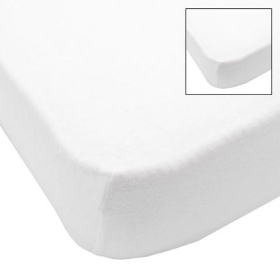 BABYCALIN  2 Draps Housse B&eacute;b&eacute; Blanc 60 X 120 Cm Jersey 130gr/M&sup2;