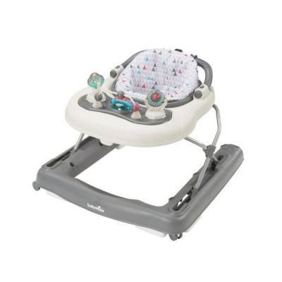 BABYMOOV  Trotteur-Pousseur b&eacute;b&eacute; - Evolutif - Pliage compact - Musical, Zinc