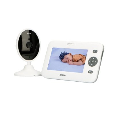 Babyphone avec cam&eacute;ra et &eacute;cran couleur 4.3 DVM-140 Blanc-Anthracite