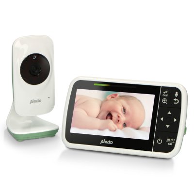 ALECTO Babyphone avec cam&eacute;ra et &eacute;cran couleur 4.3 DVM149GN Blanc-Vert menthe